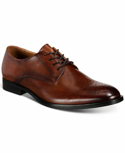 Alfani Darwin Purple Red Men Oxfords Lace-Up Leather Shoes Size 7M